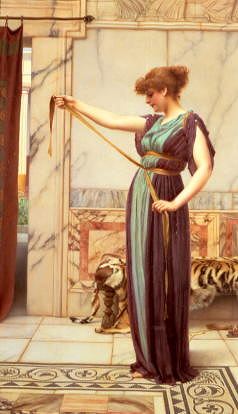 Photo of "A ROMAN BEAUTY." by JOHN WILLIAM GODWARD