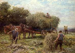 Photo of "LOADING THE HAYCART, 1913" by ARTHUR HOPKINS