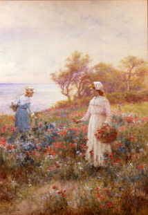 Photo of "POPPY FIELD." by ALFRED AUGUSTUS SEN. GLENDENING