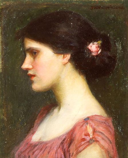 Photo of "A PORTRAIT OF A WOMAN" by JOHN WILLIAM WATERHOUSE