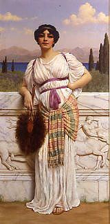 Photo of "A GREEK BEAUTY." by JOHN WILLIAM GODWARD