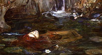 Photo of "THE HEAD OF ORPHEUS" by JOHN WILLIAM WATERHOUSE