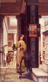 Photo of "IN THE TEMPLE" by SIR LAWRENCE ALMA-TADEMA