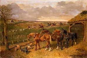 Photo of "HUNTERS AND PLOUGH-HORSES" by JOHN FREDERICK (JNR.) HERRING