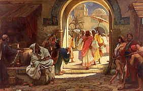 Photo of "MORDECAI REFUSING TO DO REVERENCE TO HAMAN,1892" by ERNEST NORMAND