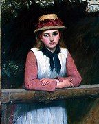 Photo of "A YOUNG FARM GIRL" by CHARLES SILLEM LIDDERDALE