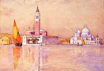 Photo of "LOOKING TOWARDS THE DOGANA, VENICE, ITALY, 1883" by HENRY RODERICK NEWMAN