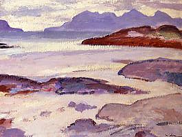 Photo of "THE ISLAND OF RHUM FROM MORAR, SCOTLAND, UNITED KINGDOM" by SAMUEL JOHN PEPLOE