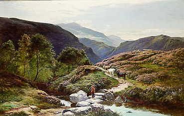 Photo of "ON THE FELLS, BORROWDALE, CUMBERLAND." by SIDNEY RICHARD PERCY