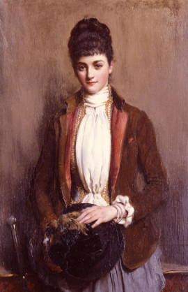 Photo of "PORTRAIT OF MISS TOMBS.1889" by ARCHIBALD JAMES STUART WORTLEY