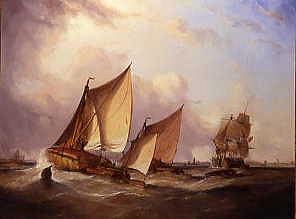 Photo of "HAYBARGES NOFF THE COAST OF EAST ANGLIA" by GEORGE RWS CHAMBERS