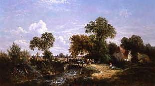 Photo of "CATTLE CROSSING A BRIDGE" by JAMES E. MEADOWS