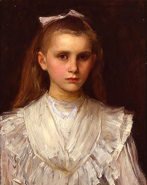 Photo of "PORTRAIT OF A YOUNG GIRL" by JOHN WILLIAM WATERHOUSE