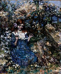 Photo of "THE BUTTERCUP CHAIN, 1917." by EDWARD ATKINSON HORNEL