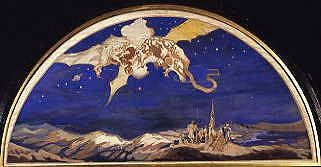 Photo of "A DRAGON PASSING OVER TRAVELLERS" by GEORGE SHERINGHAM