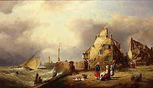 Photo of "ST. VALERY EN CAUX, BRITTANY, 1844" by JOHN JAMES WILSON