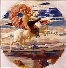 Photo of "PERSEUS ON PEGASUS,HASTENING TO THE RESCUE OF ANDROMEDA" by FREDERICK,LORD LEIGHTON